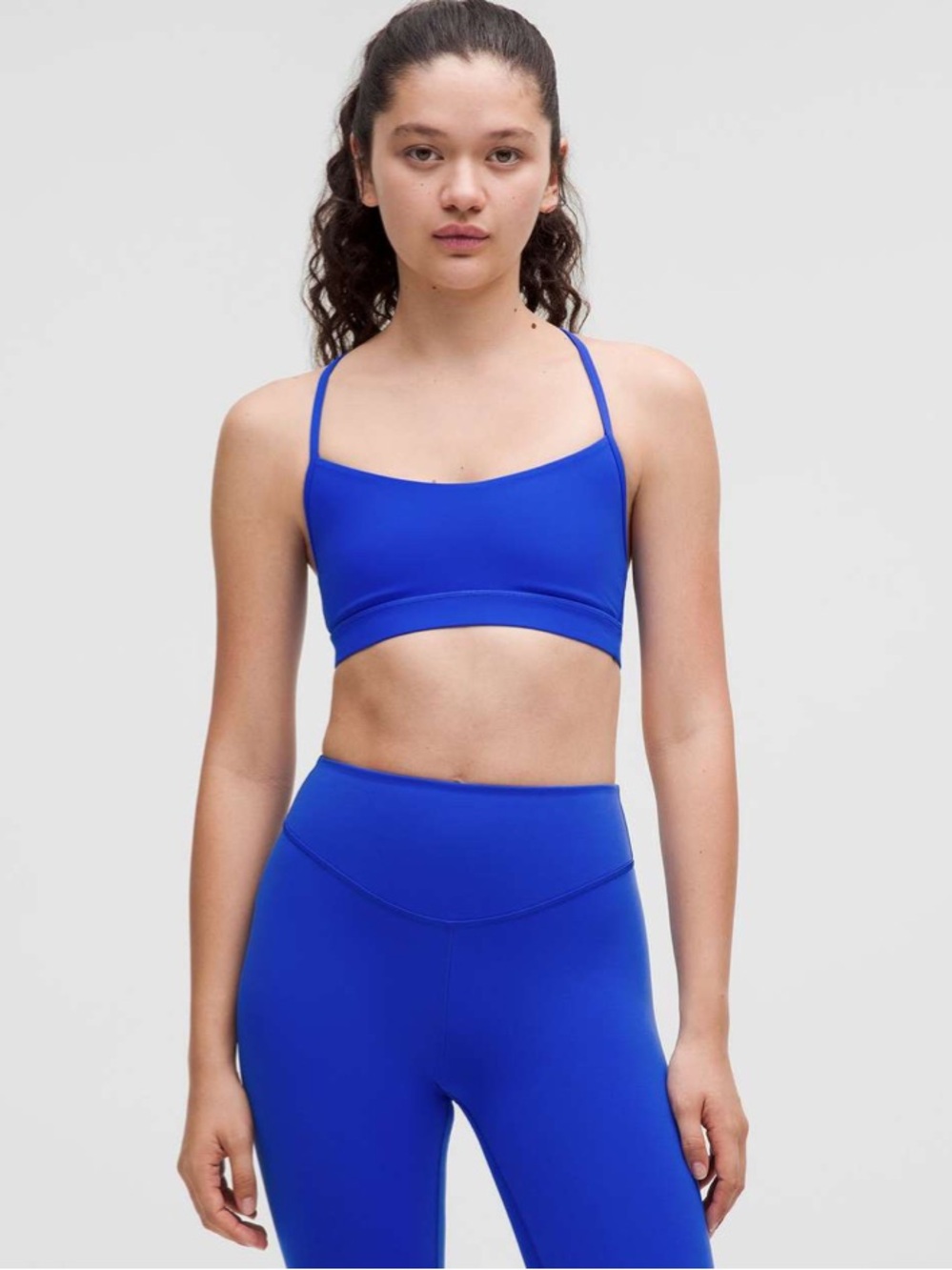lululemon athletica Cerulean Blue Strappy Sports Bra